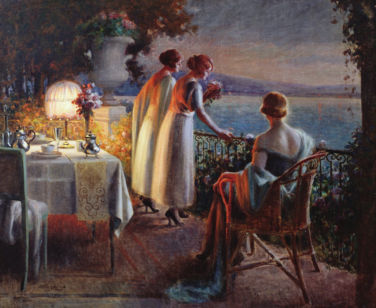 Az erkélyen alkotó: Delphin Enjolras