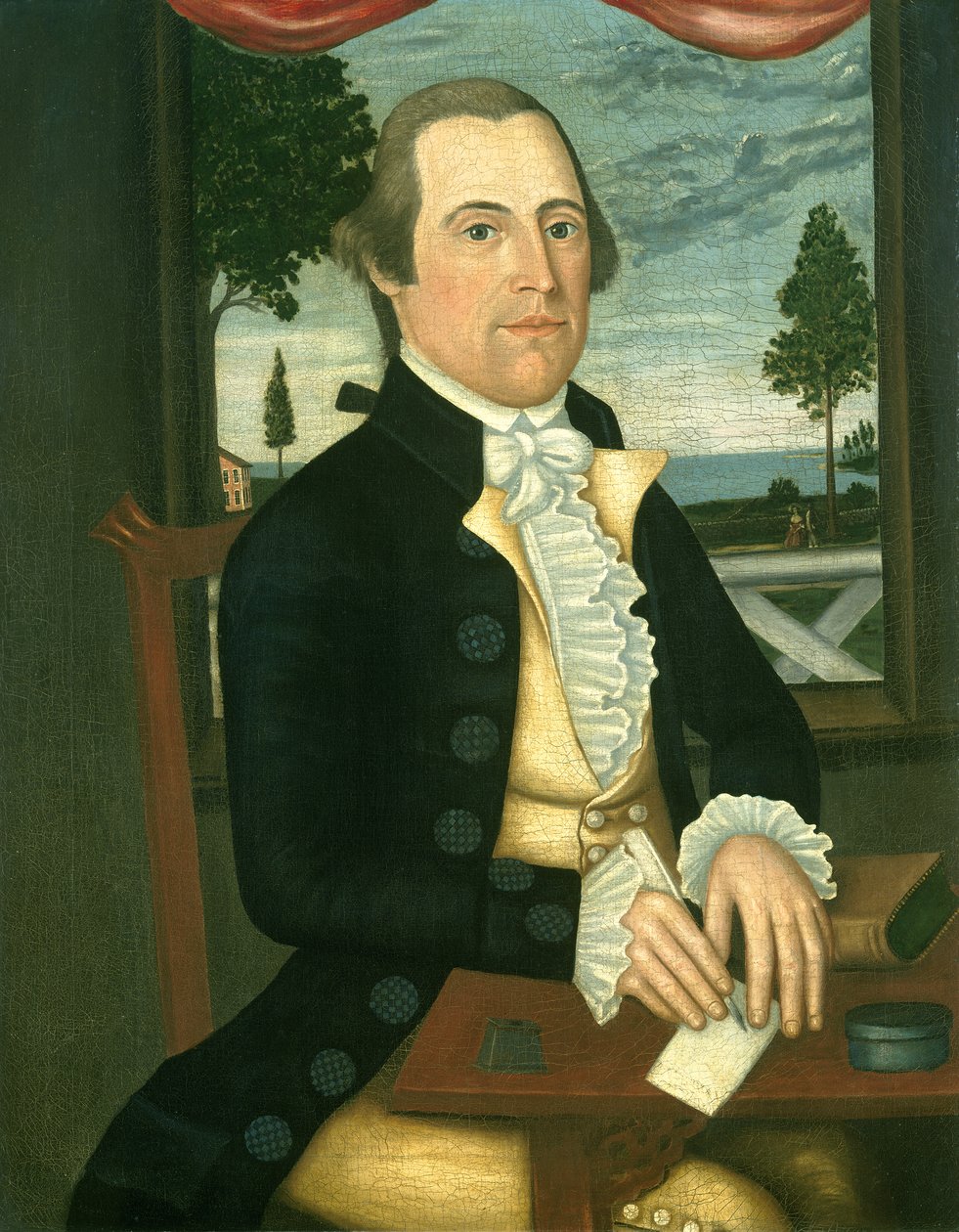 Elisha Denison kapitány, 1790 körül alkotó: Denison Limner