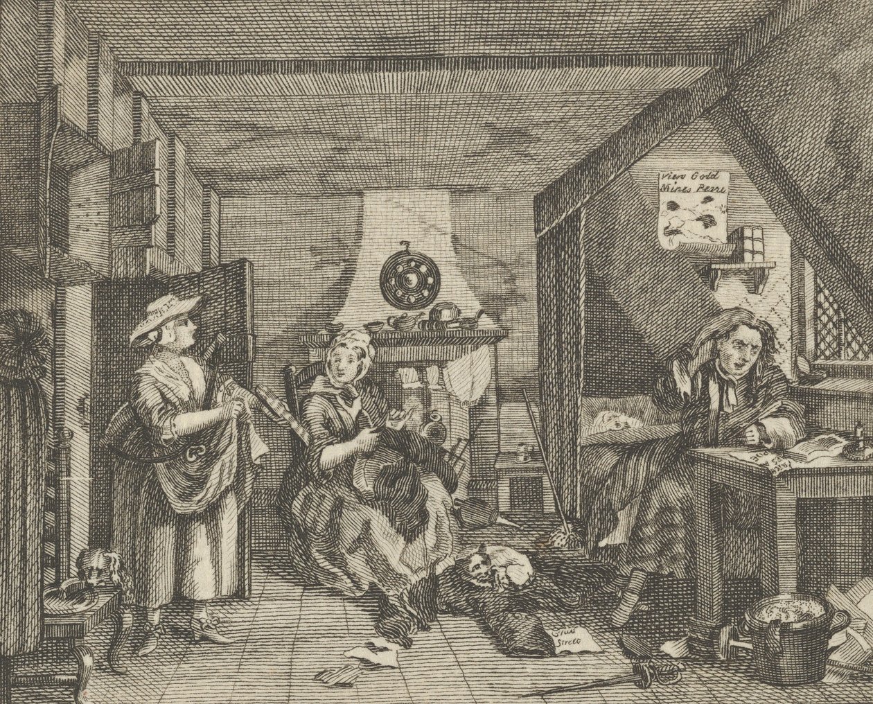 A szorongatott költő, kb. 1800. alkotó: Dent