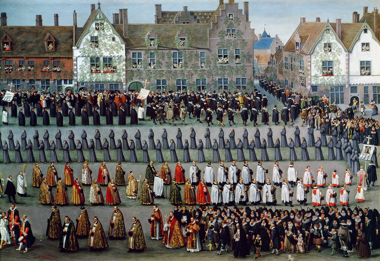 Izabella főhercegnő (1556-1633) diadala a brüsszeli Ommegangban, 1615. május 31., 1616 (részlet) alkotó: Denys van Alsloot