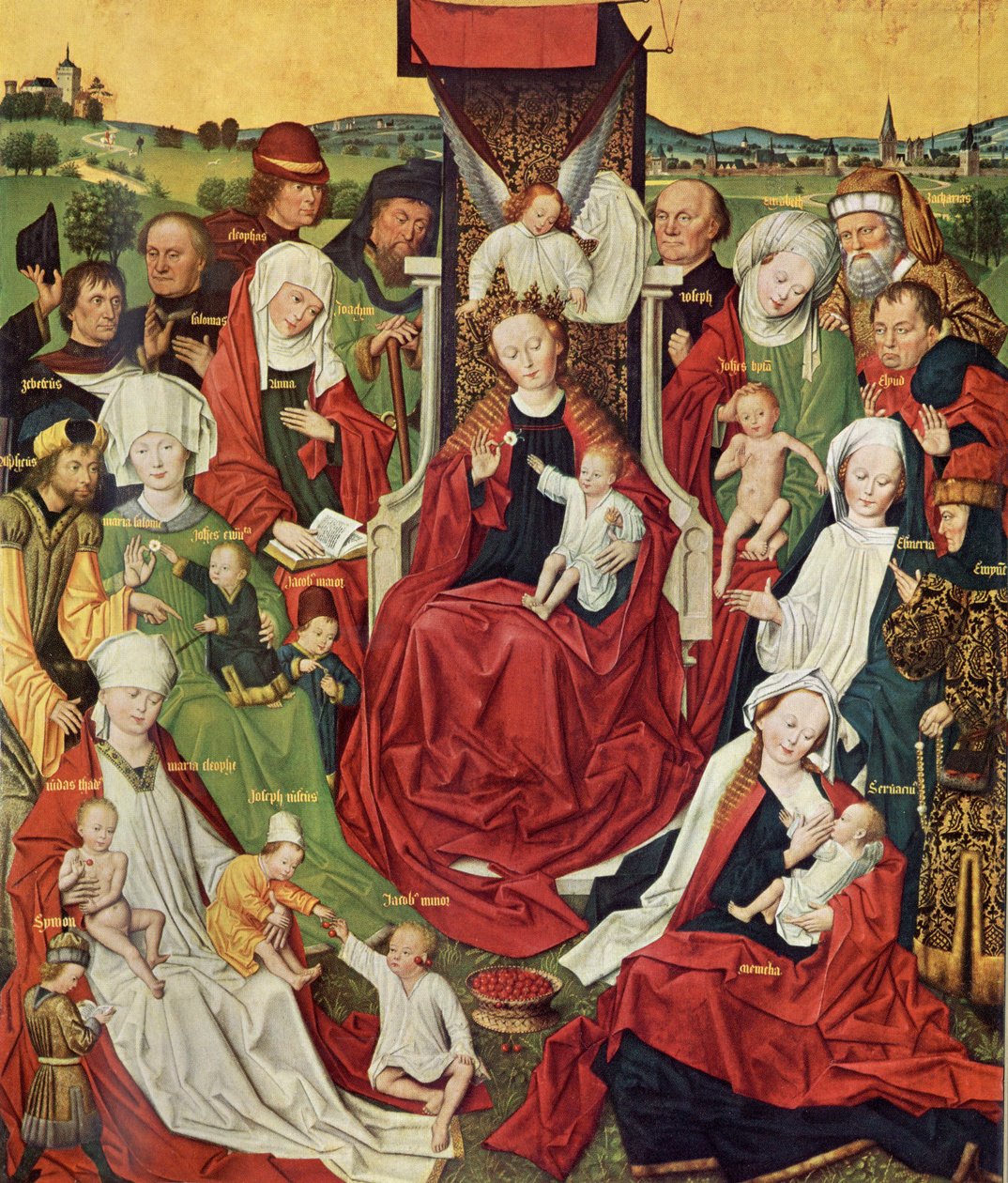 Dortmund Propsteikirche, Derick Baegert oltárkép, bal oldali tábla alkotó: Derick Baegert