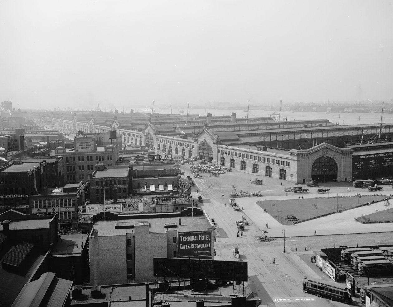 New Chelsea mólók, New York, 1900-20 körül alkotó: Detroit Publishing Co.