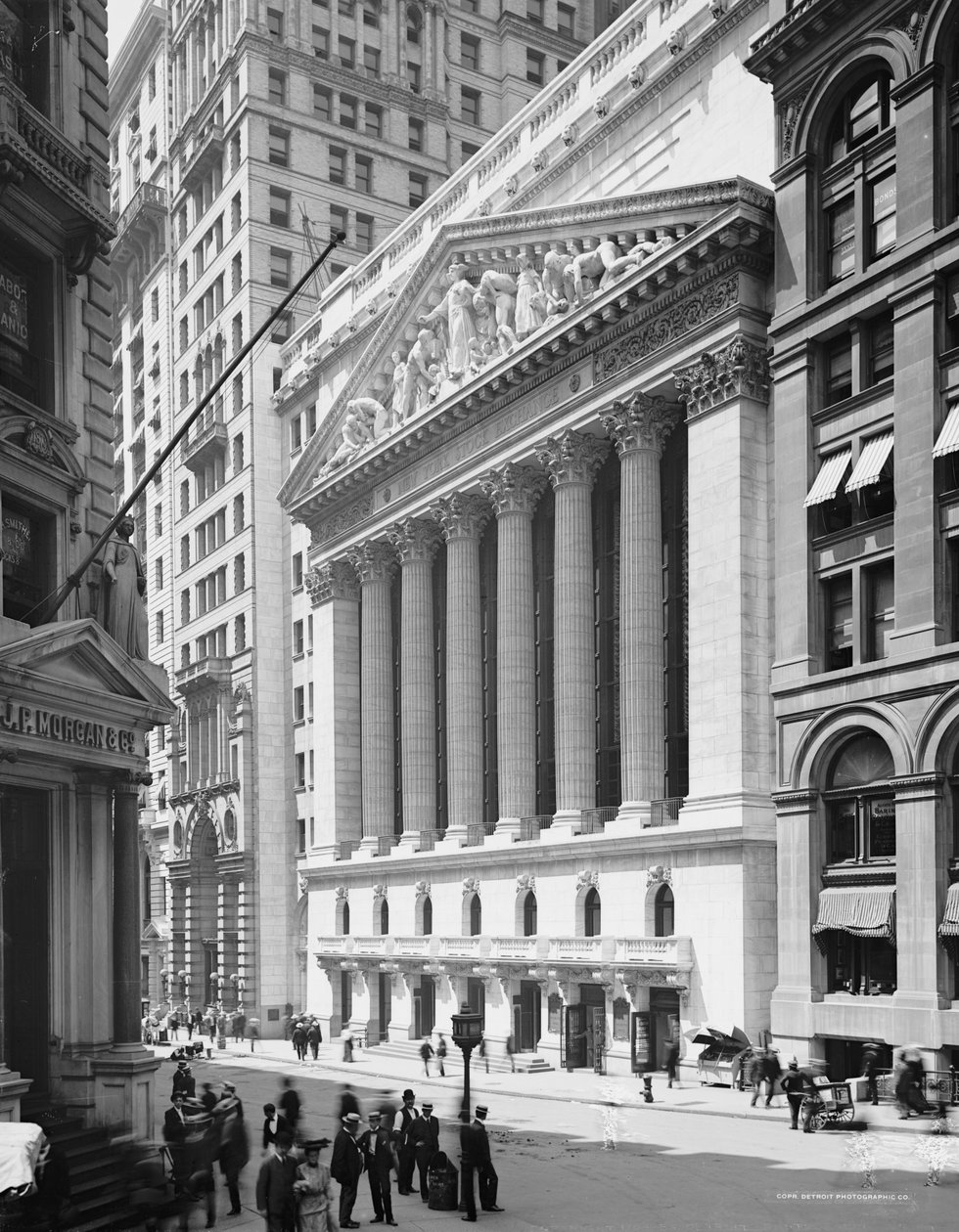 New York Stock Exchange, NY, 1904 körül alkotó: Detroit Publishing Co.