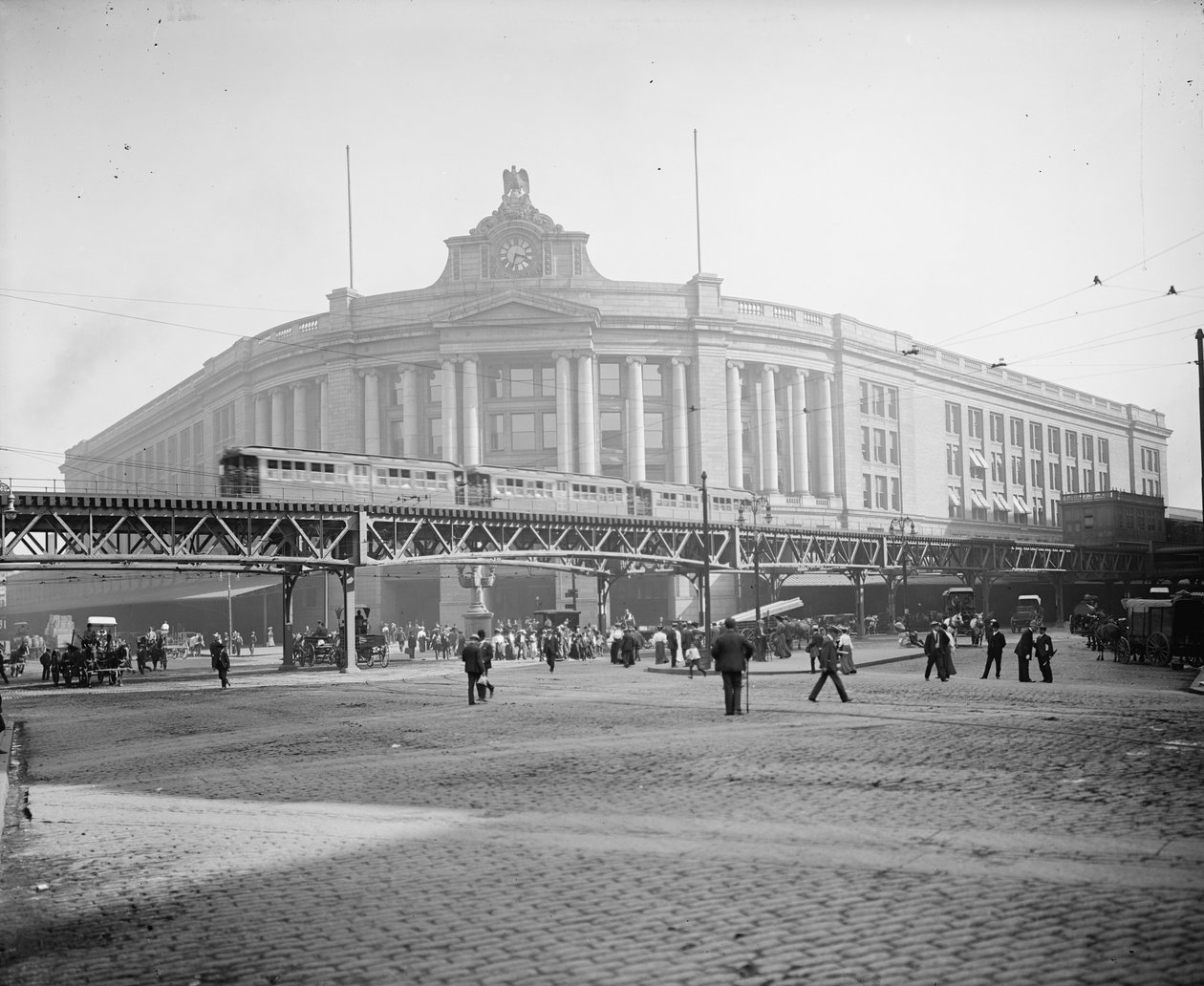 Déli pályaudvar, Boston, Massachusetts, 1905 körül alkotó: Detroit Publishing Co.