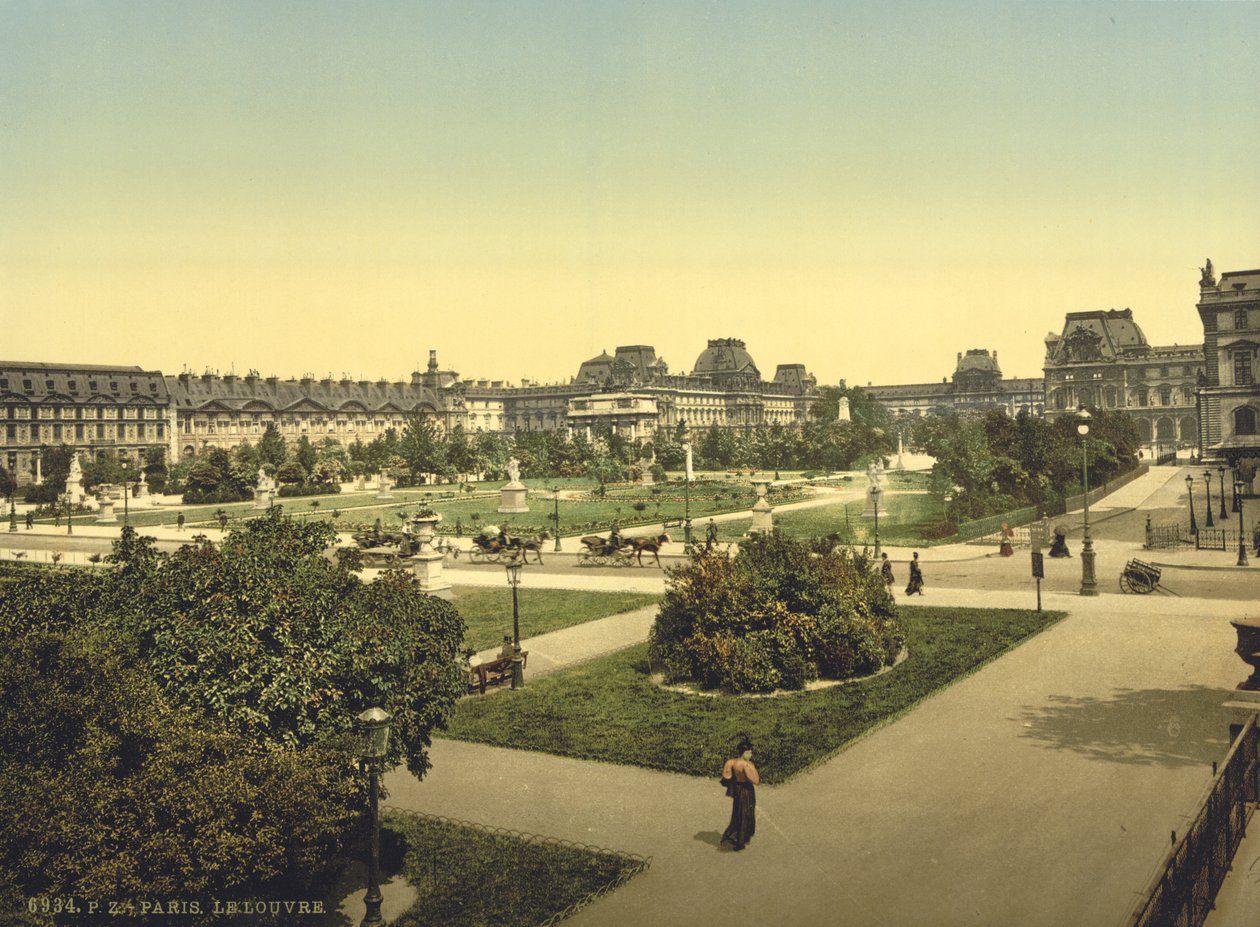 Louvre, Párizs, 1890-1900 körül alkotó: Detroit Publishing Co.
