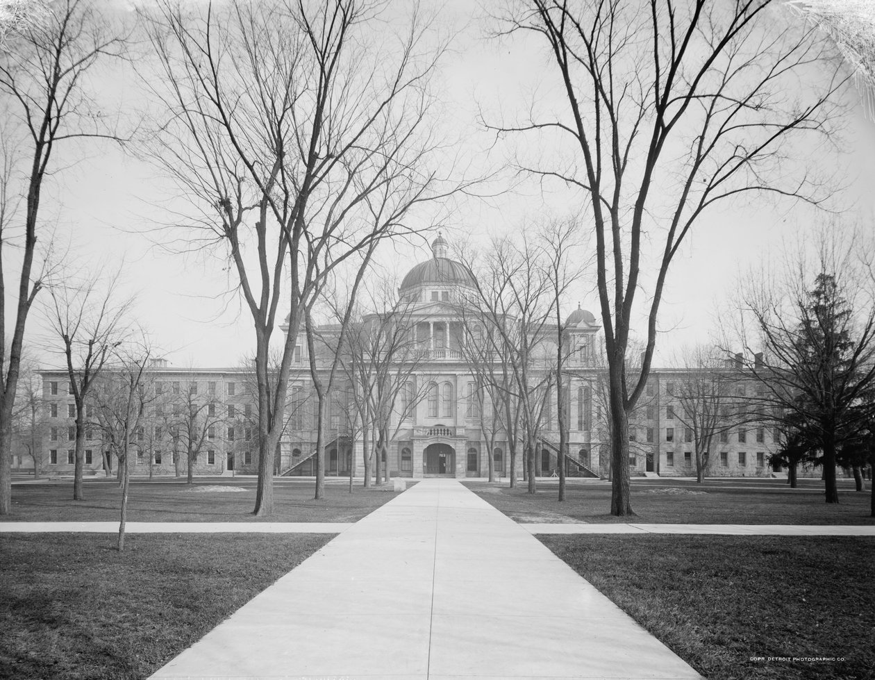 University Hall, University of Michigan, 1905 körül alkotó: Detroit Publishing Co.