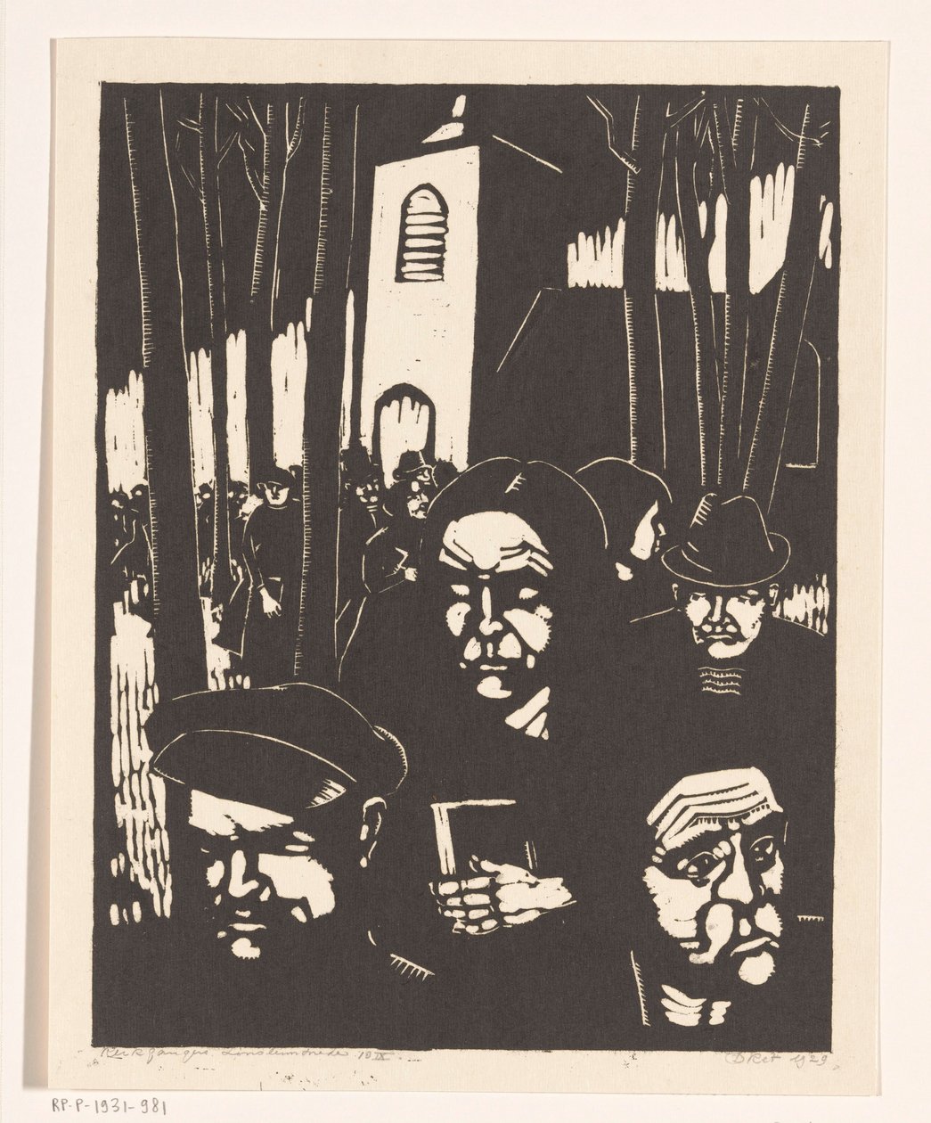 templomba járók alkotó: Dick Ket (signed by artist)