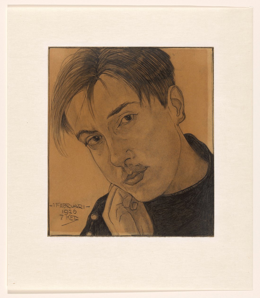 Önarckép (kézzel) alkotó: Dick Ket (signed by artist)
