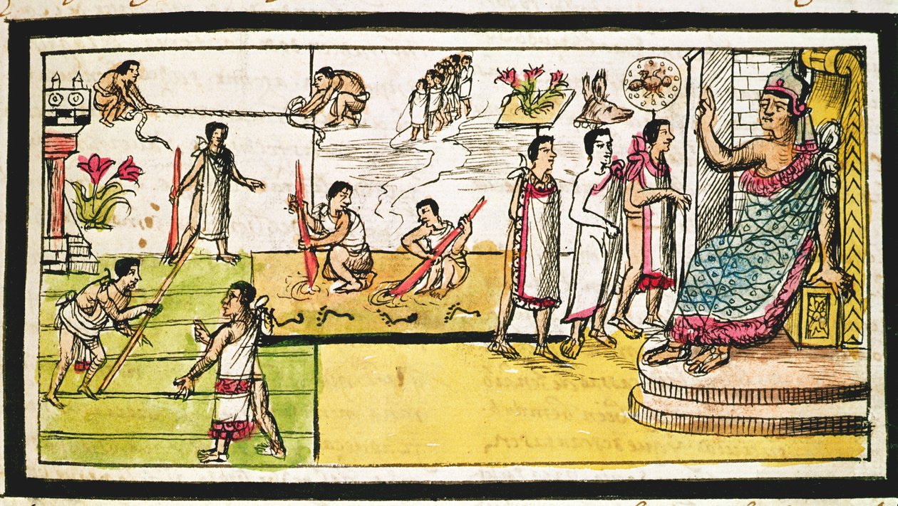 Fol.40r Tenochtitlan építése, 1579 alkotó: Diego Duran