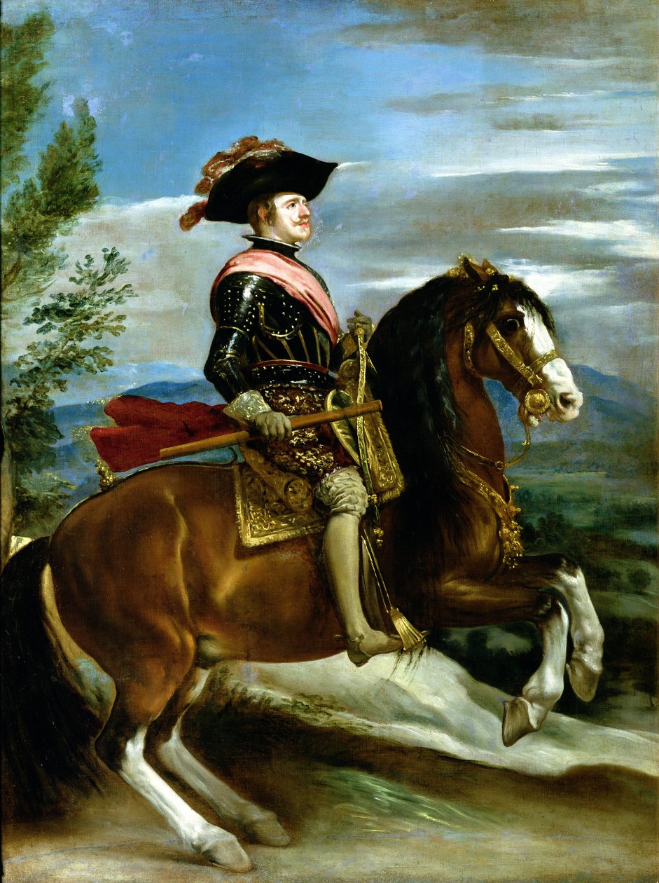 IV. Fülöp spanyol király (1605-65) lovas portréja alkotó: Diego Velázquez