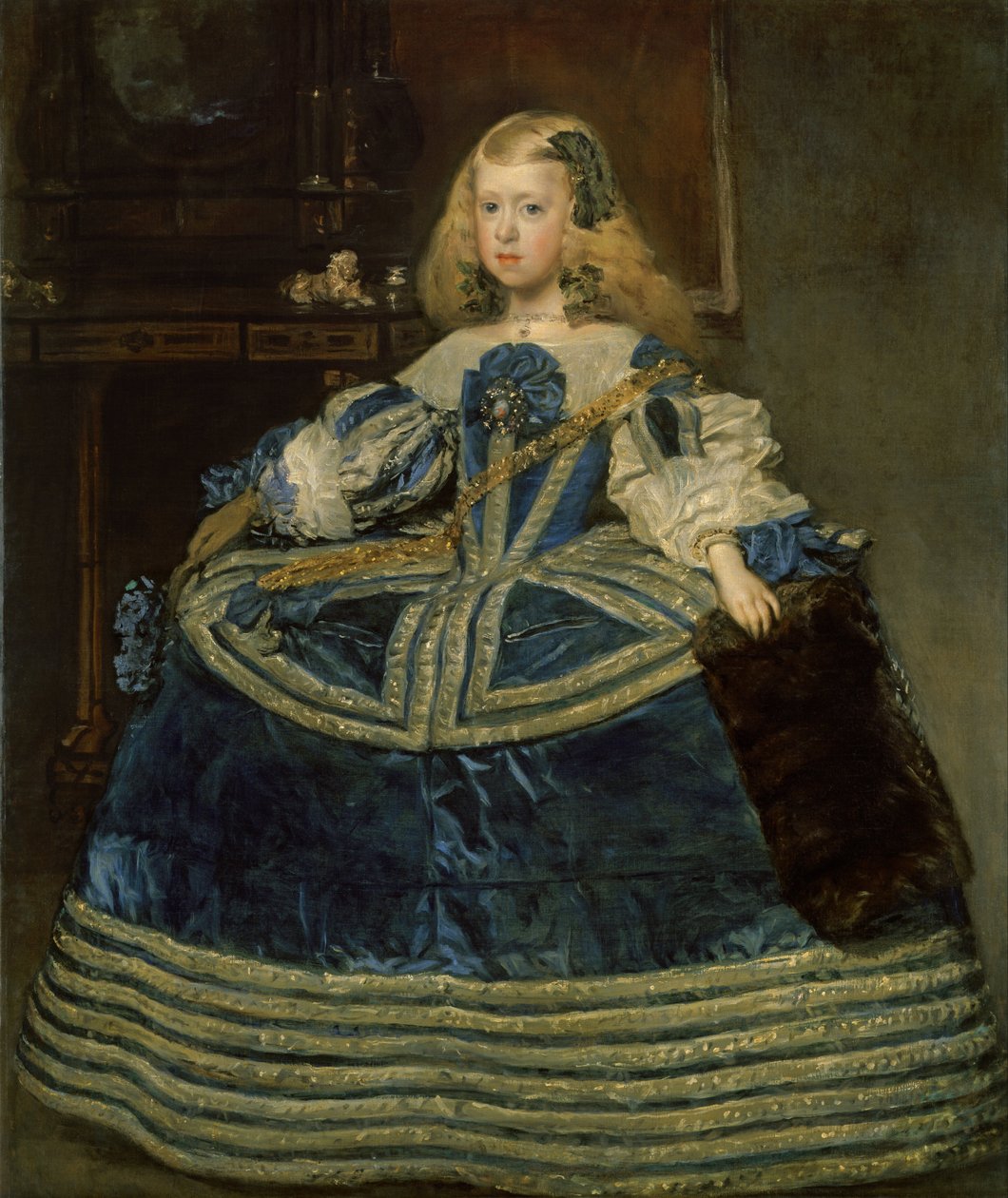 Infanta Margarita Teresa kék ruhában alkotó: Diego Velázquez