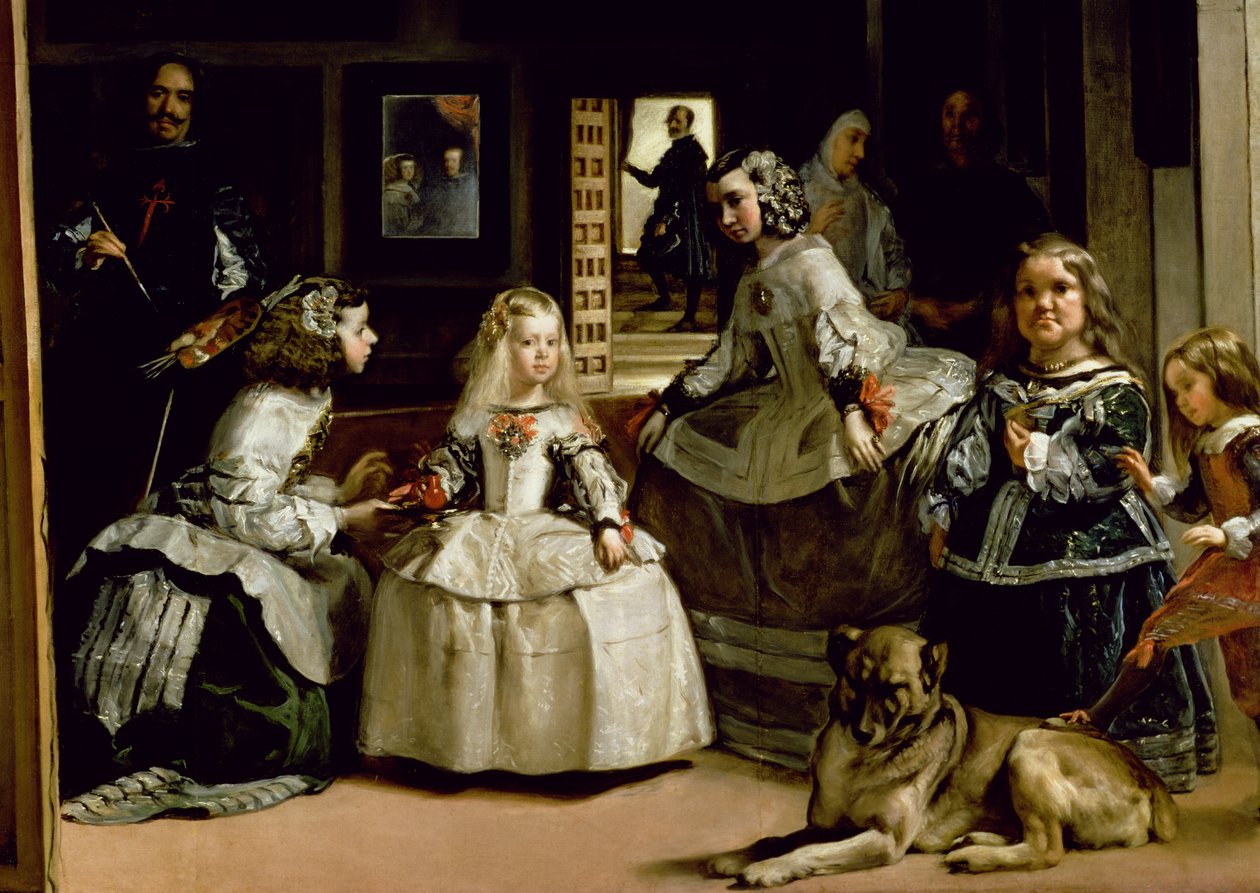 Las Meninas, IV. Fülöp (1605-65) spanyol családját ábrázoló alsó felének részlete, 1656 (405. részlet) alkotó: Diego Velázquez