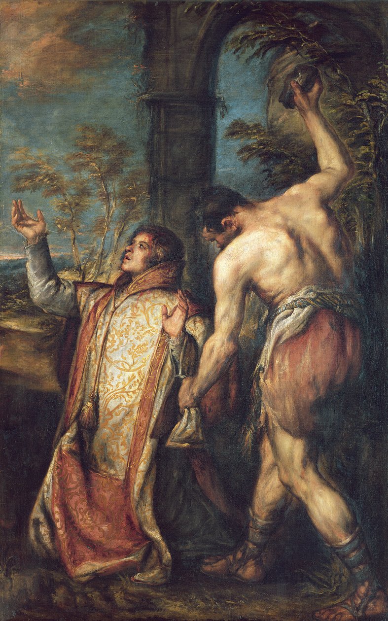 Szent István vértanúsága alkotó: Diego Polo