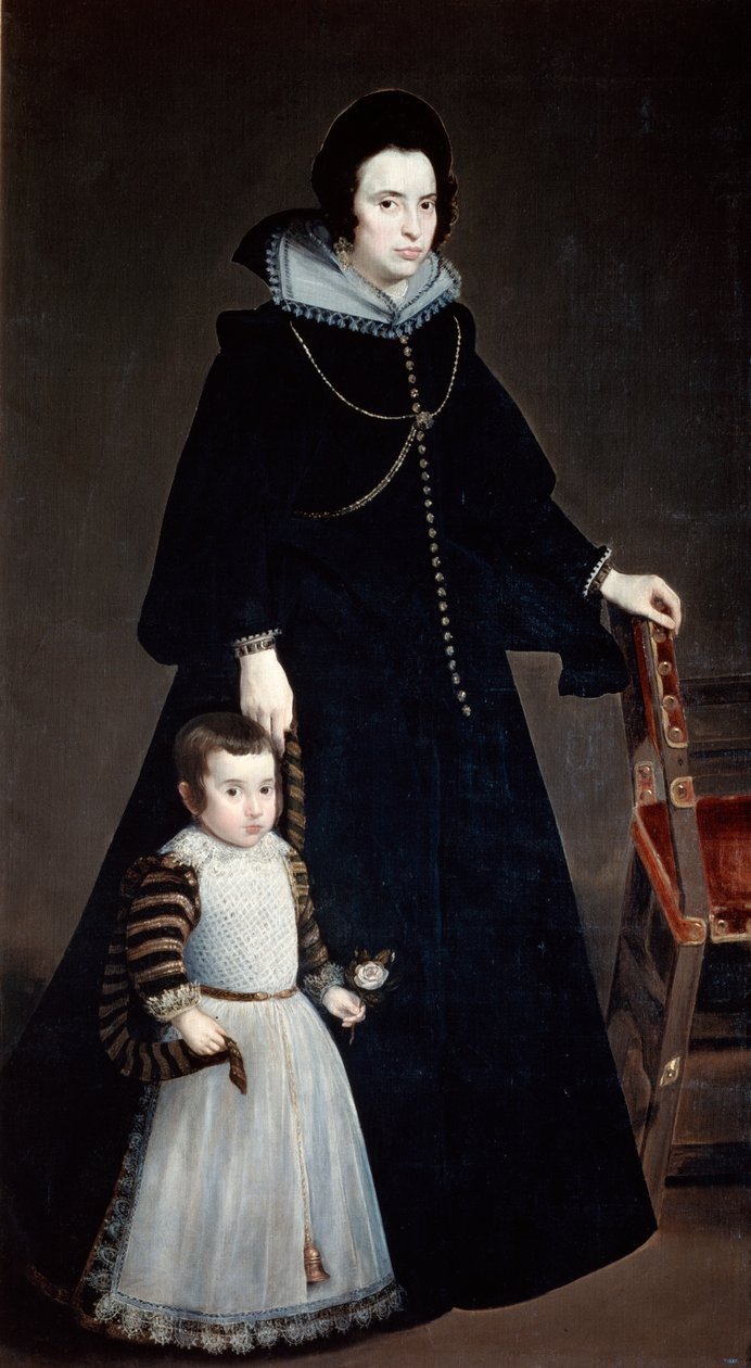Dona Antonia Ifenarrietta és fia, 1631 alkotó: Diego Velázquez
