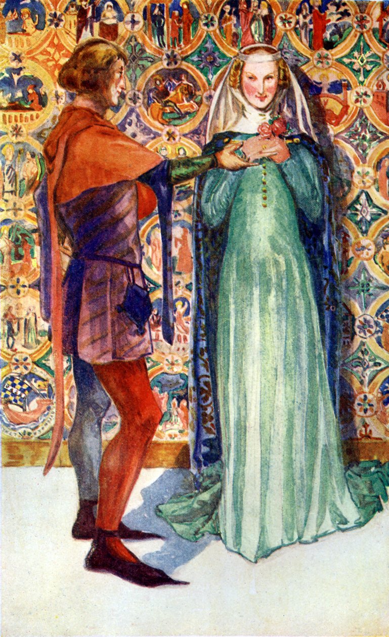 Pár jelmeze II. Edward uralkodása idején alkotó: Dion Clayton Calthrop