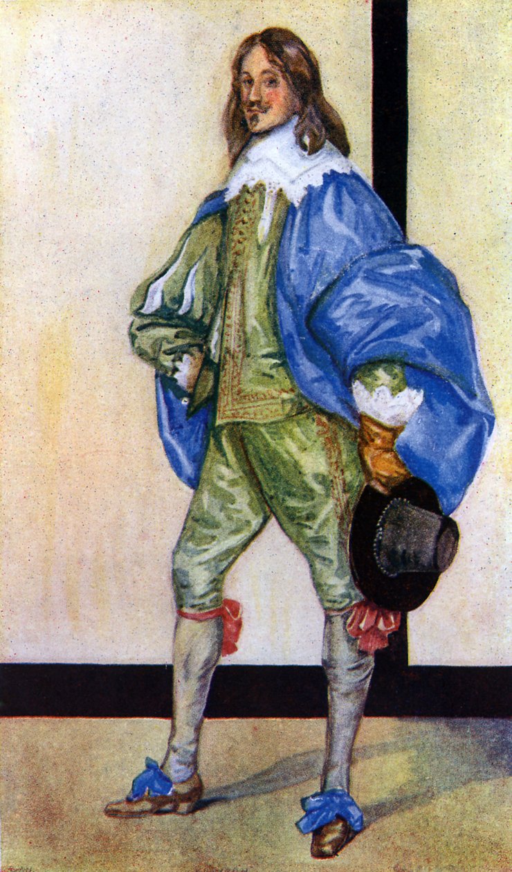 Férfi jelmez I. Károly uralkodása idején (1625-1649) alkotó: Dion Clayton Calthrop