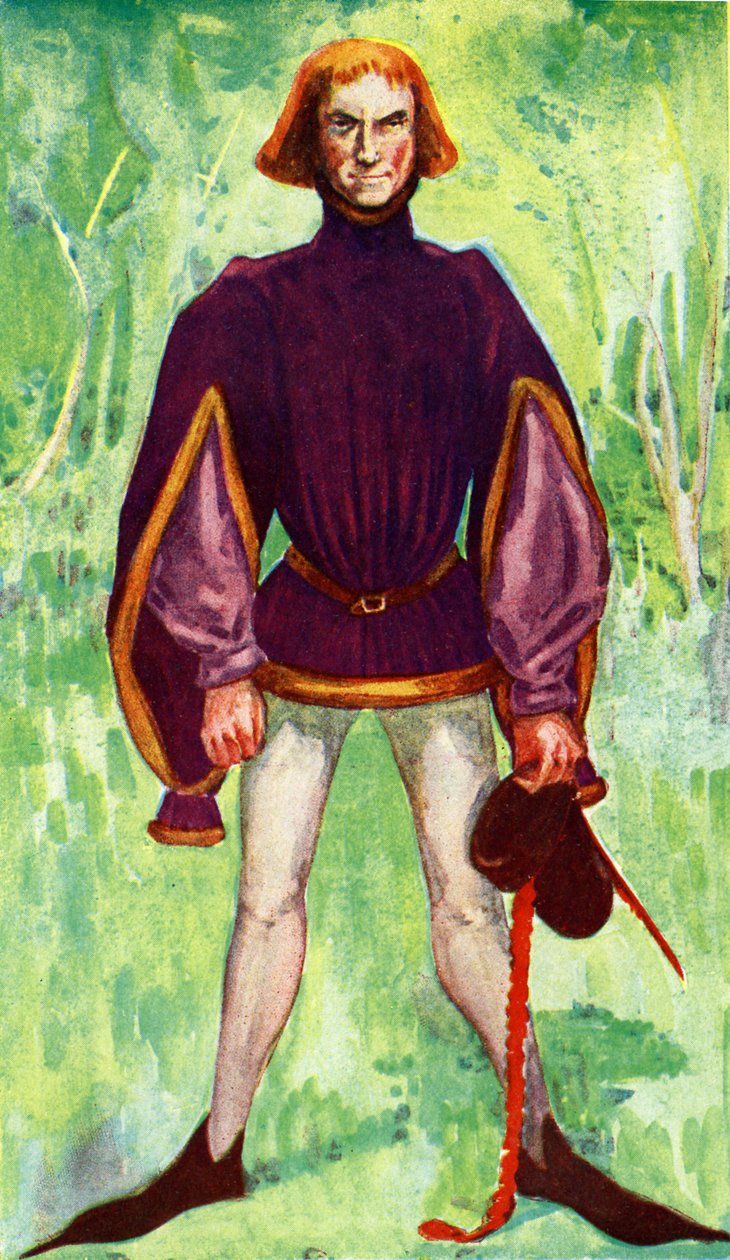 Férfi jelmez IV. Edward uralkodása idején (1461-1483) alkotó: Dion Clayton Calthrop
