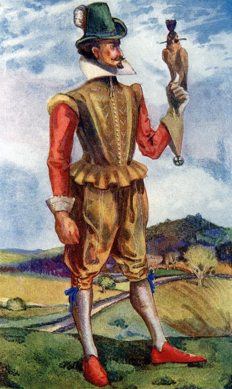 Férfi jelmez I. Jakab uralkodása idején (1603-1625) alkotó: Dion Clayton Calthrop