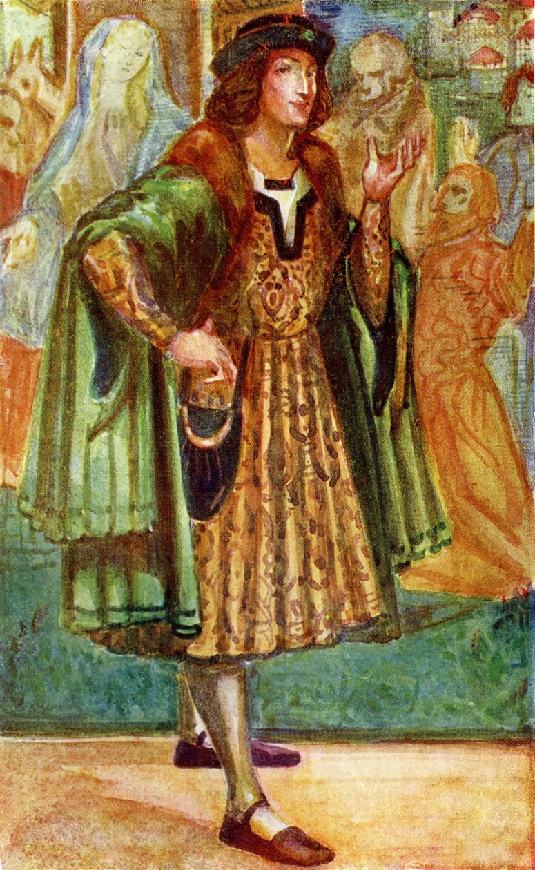 Férfi jelmez III. Richárd (1483-1485) uralkodása idején alkotó: Dion Clayton Calthrop