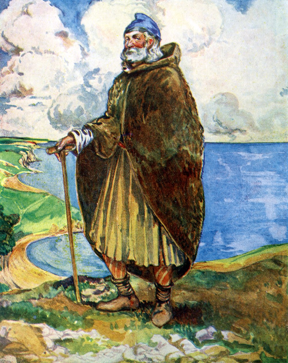 Férfi jelmez István uralkodása idején (1135-1154) alkotó: Dion Clayton Calthrop