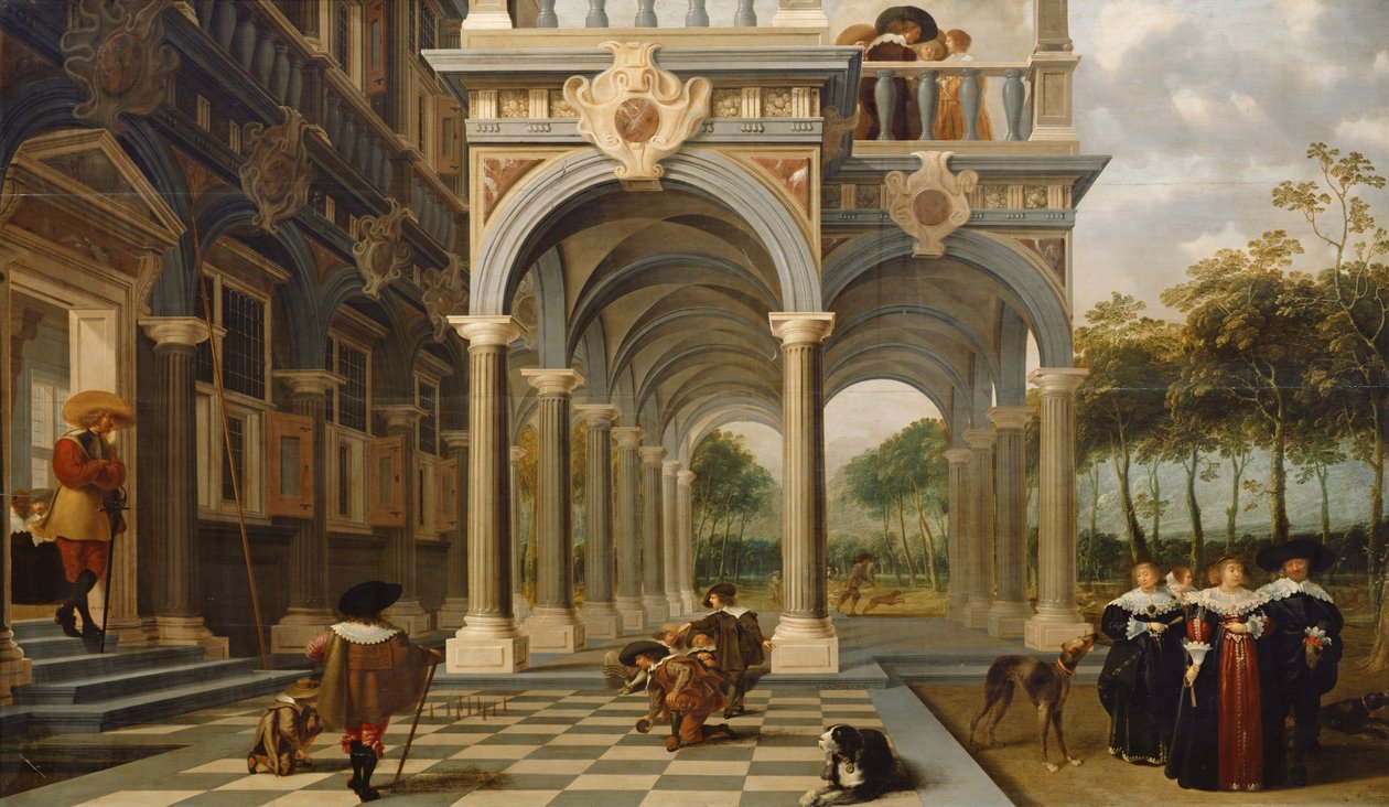 tekejátékosok, 1637 alkotó: Dirck van Delen