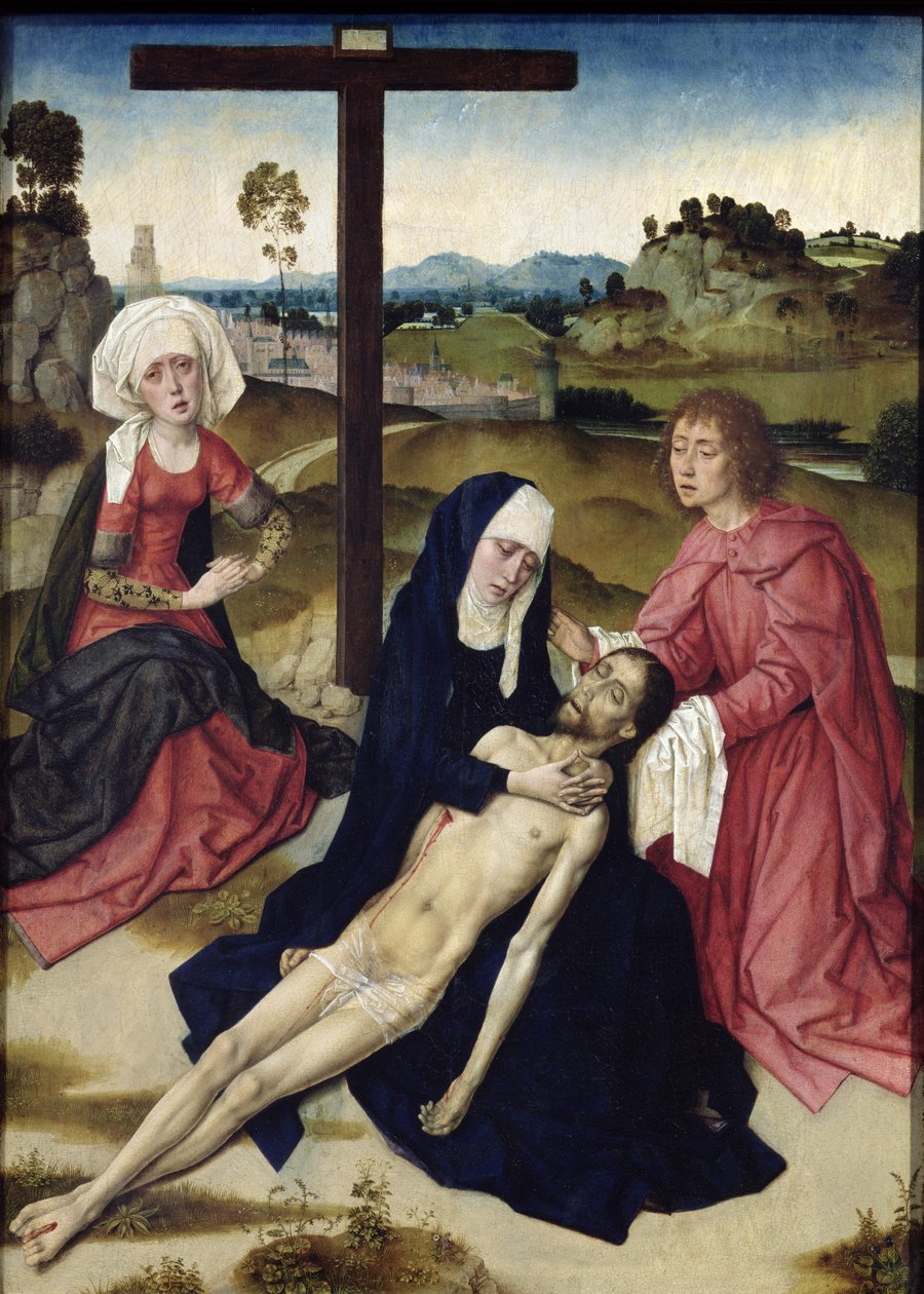 The Lamentation, c.1455-60 (olaj, panel) alkotó: Dirck Bouts