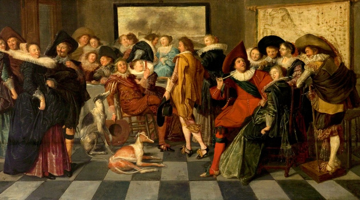 Egy holland párt, 1620 körül alkotó: Dirck Hals