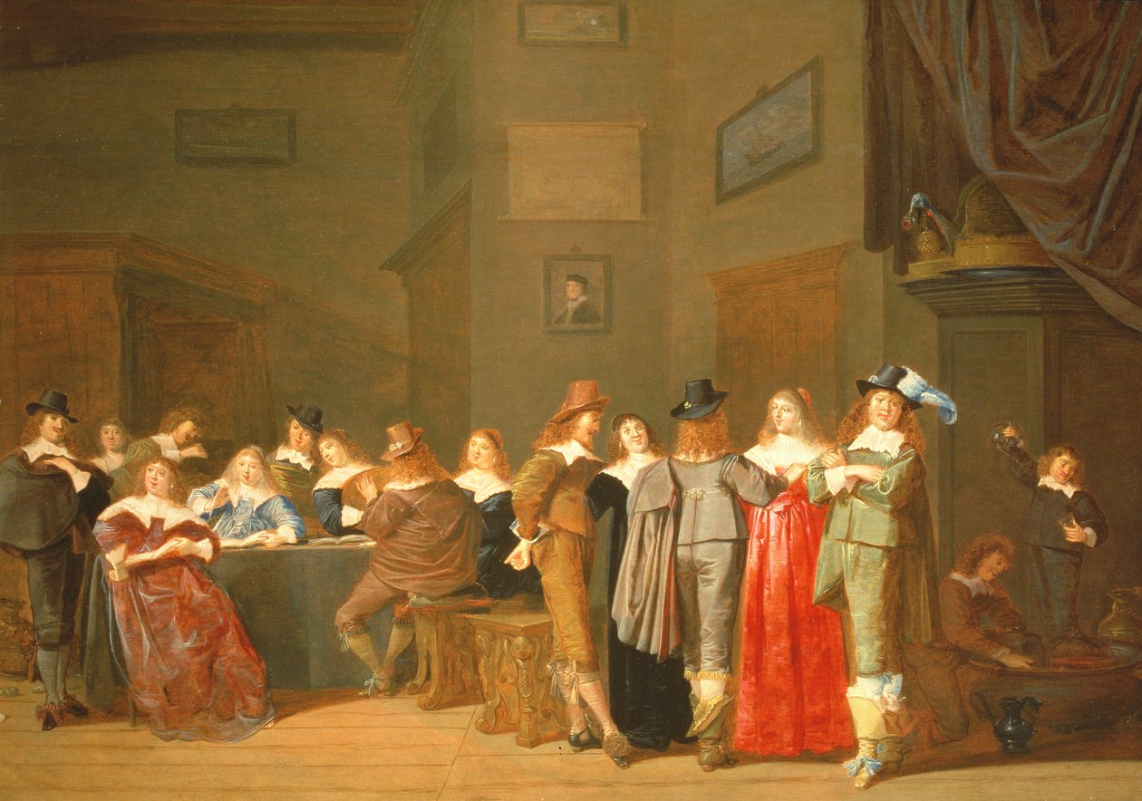 Udvaroló jelenet alkotó: Dirck Hals