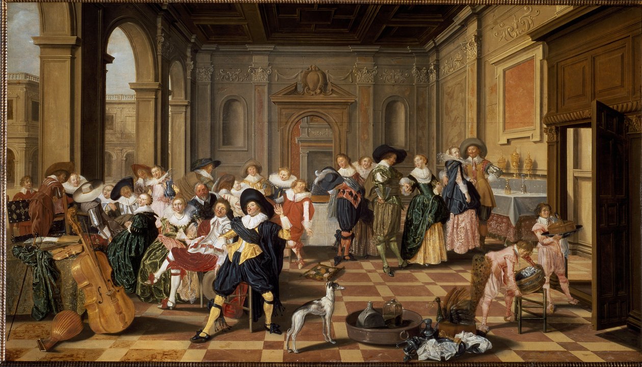 Nemesek fogadása (Festészet alkotó: Dirck Hals