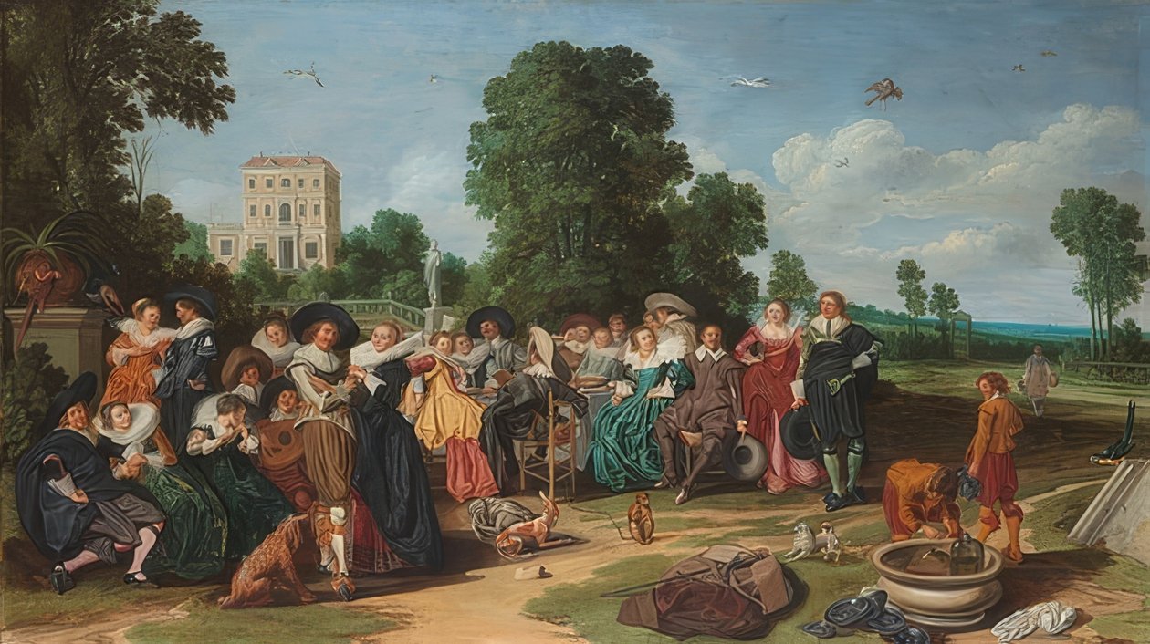 A Fête Champêtre. 1627 alkotó: Dirck Hals