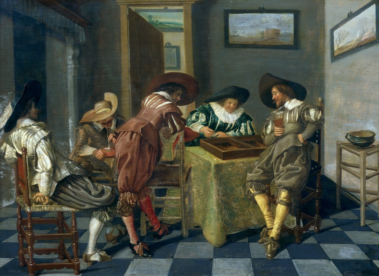 A Backgammon játék alkotó: Dirck Hals