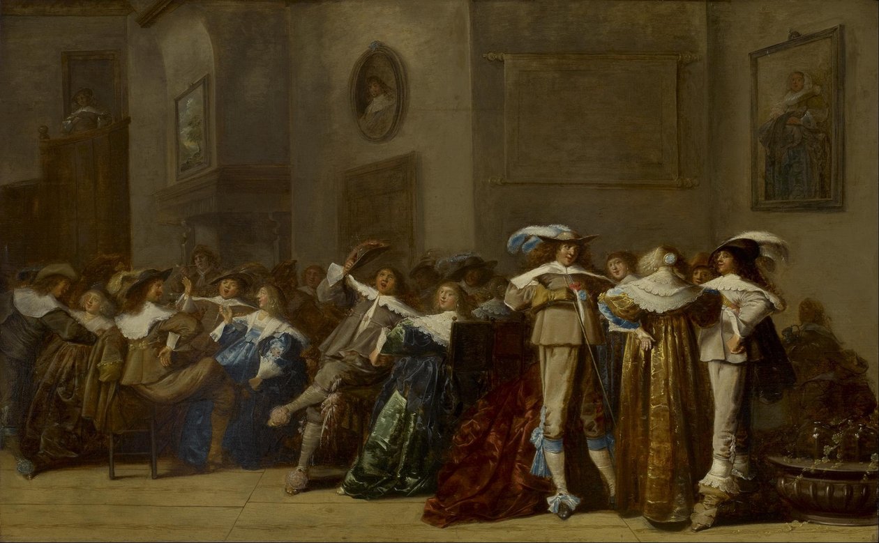 A vidám társaság alkotó: Dirck Hals