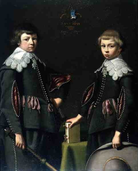 Két fiatal fiú alkotó: Dirck Santvoort