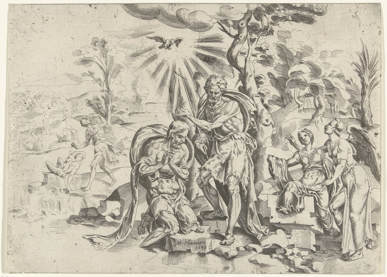Krisztus keresztsége alkotó: Dirck Volckertsz. Coornhert (attributed to)