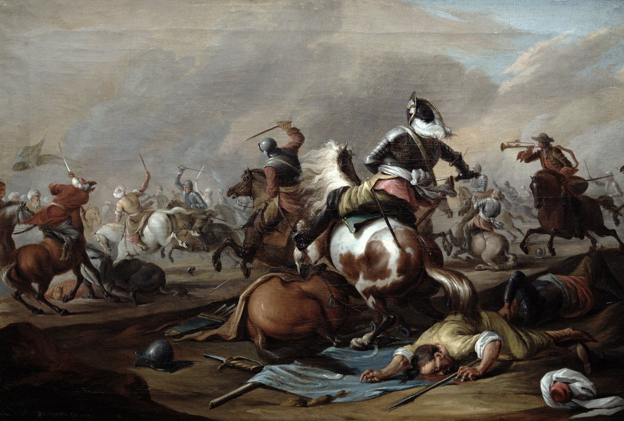 A lovasság összecsapása, 1770 alkotó: Dirk Langendyk