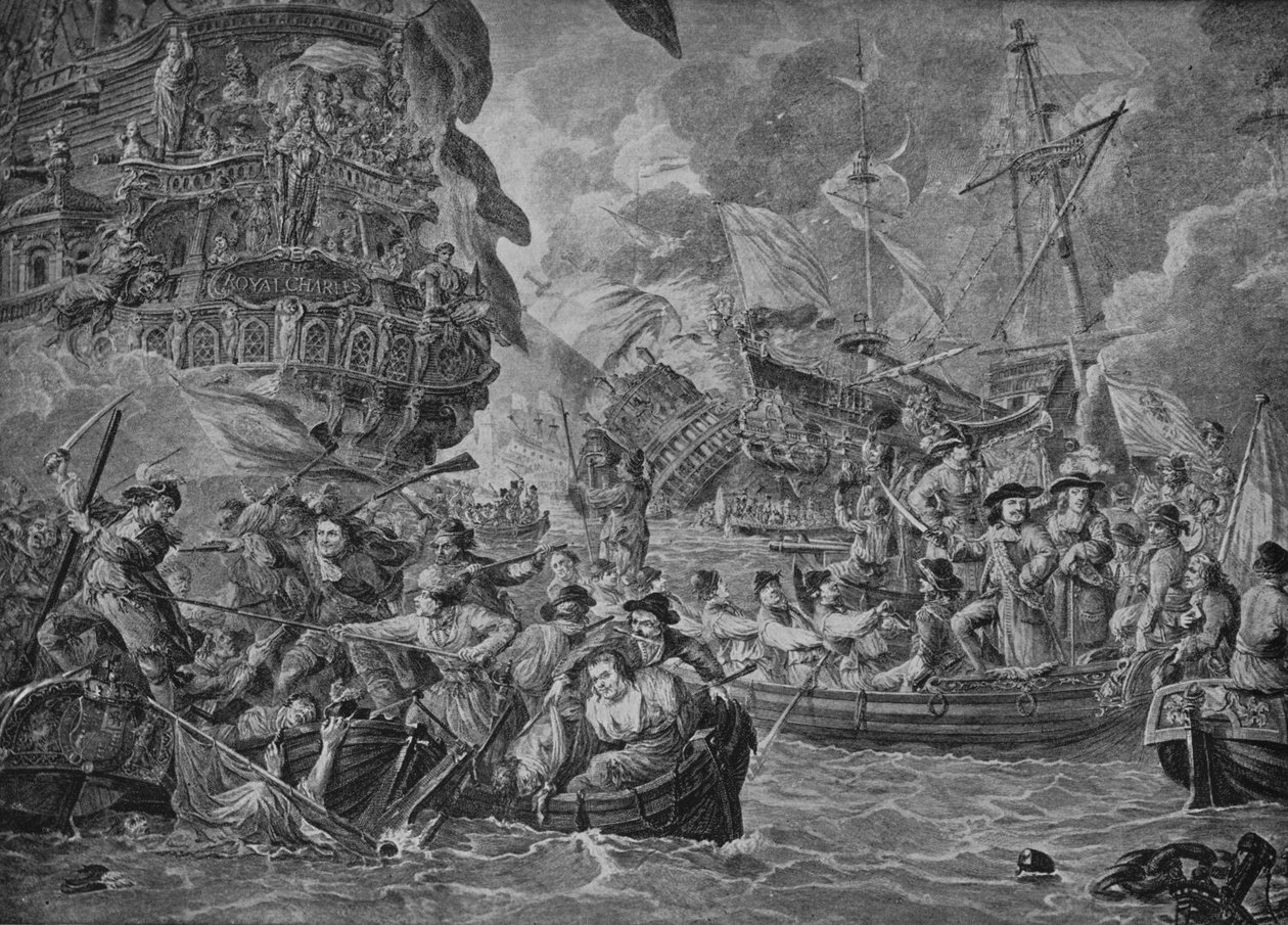A hollandok a Medway-ben, 1790 alkotó: Dirk Langendyk