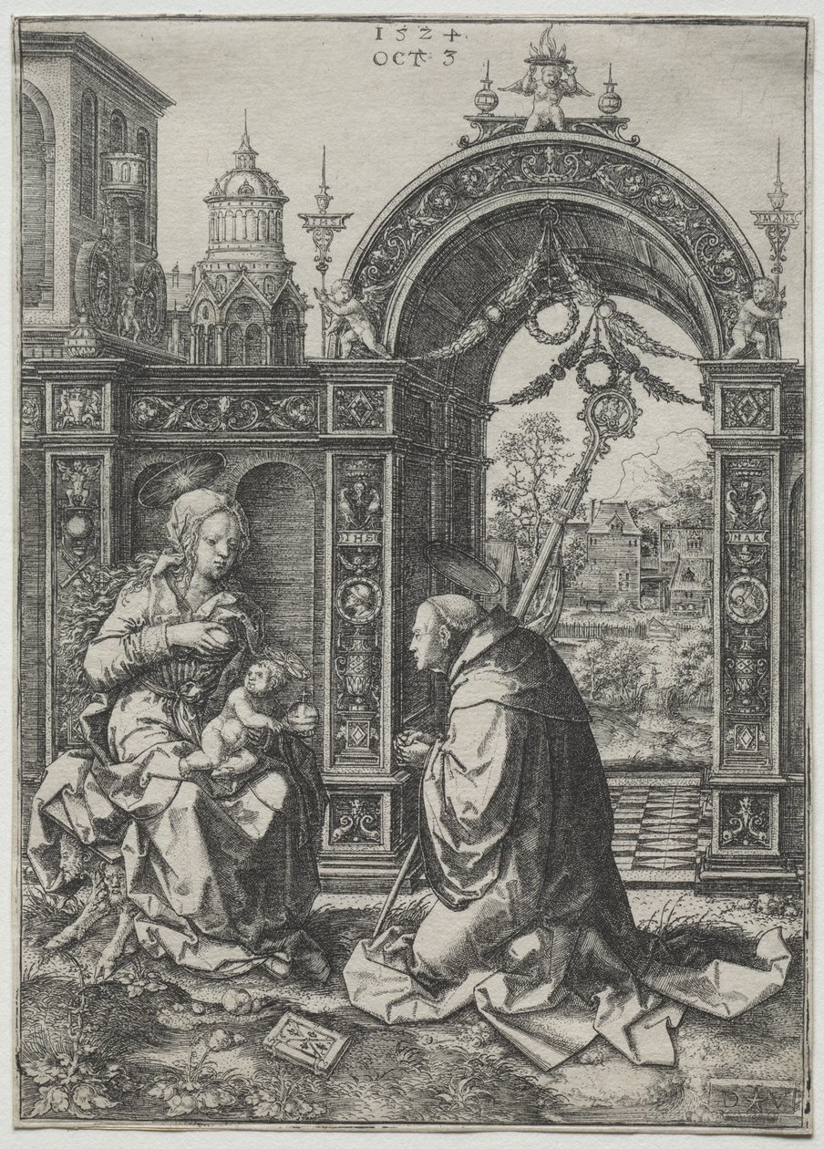 Szent Bernát látomása, 1524. alkotó: Dirk Vellert