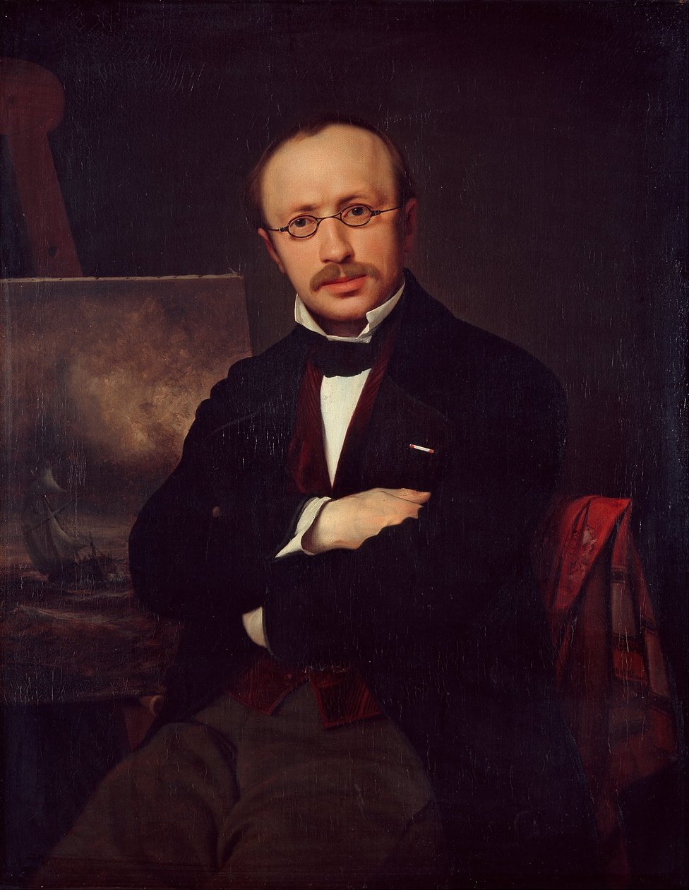 Anton Melbye festő arcképe alkotó: Ditlev Conrad Blunck
