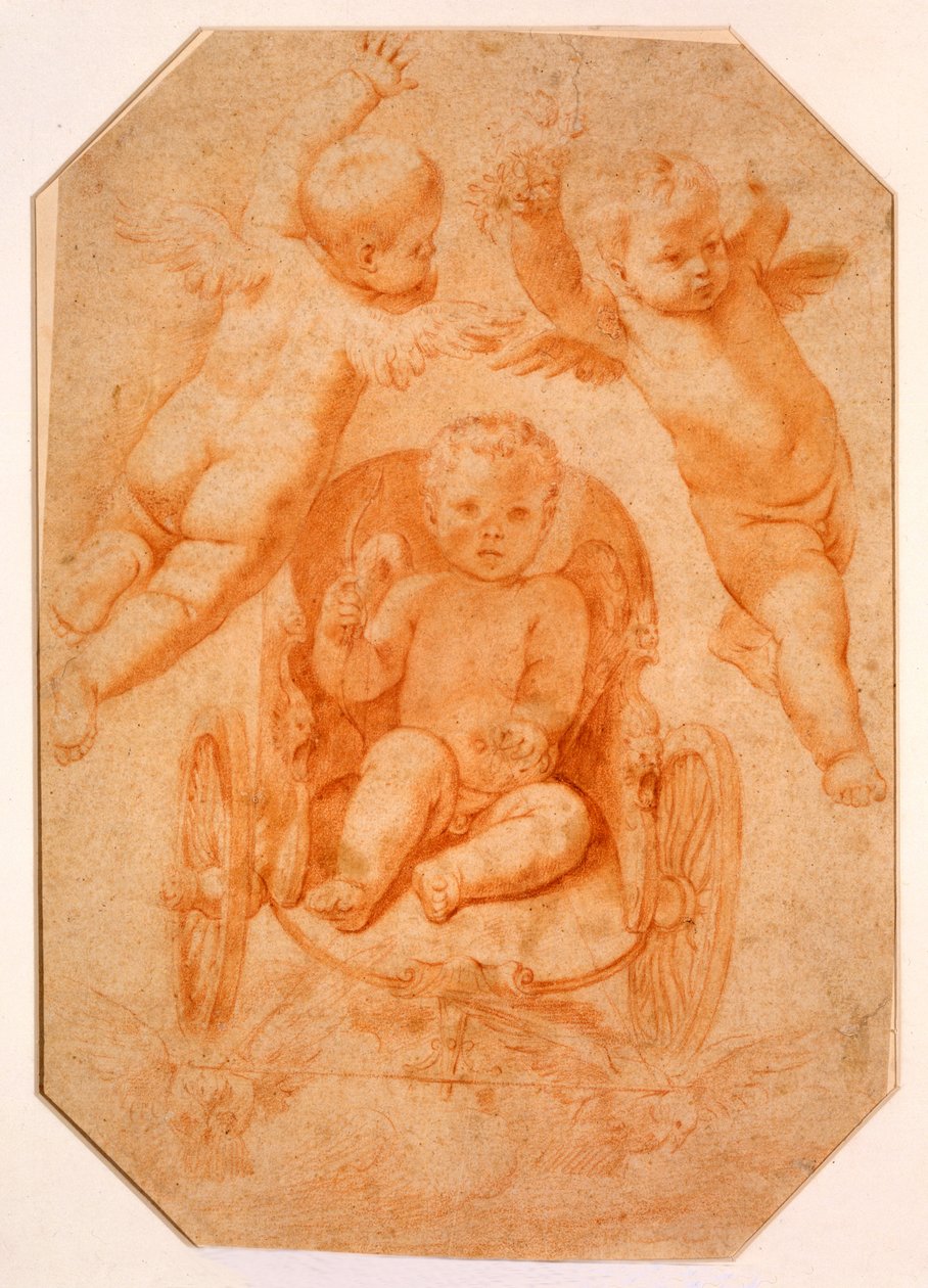 A szerelem diadala (kréta papíron) alkotó: Domenichino