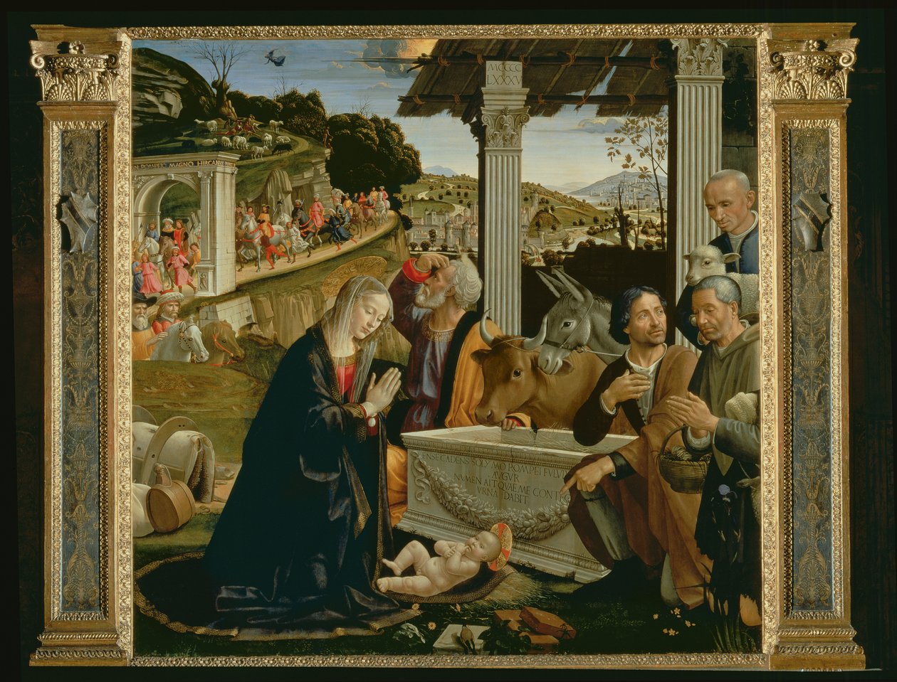 Pásztorok imádása, 1485 (részletesen lásd: 33456) alkotó: Domenico Ghirlandaio