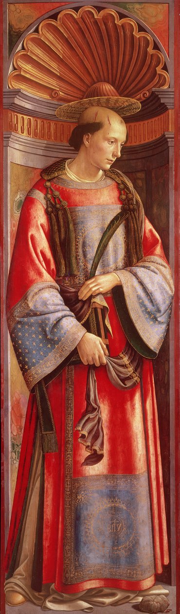 Mártír Szent István (tempera, tábla) alkotó: Domenico Ghirlandaio