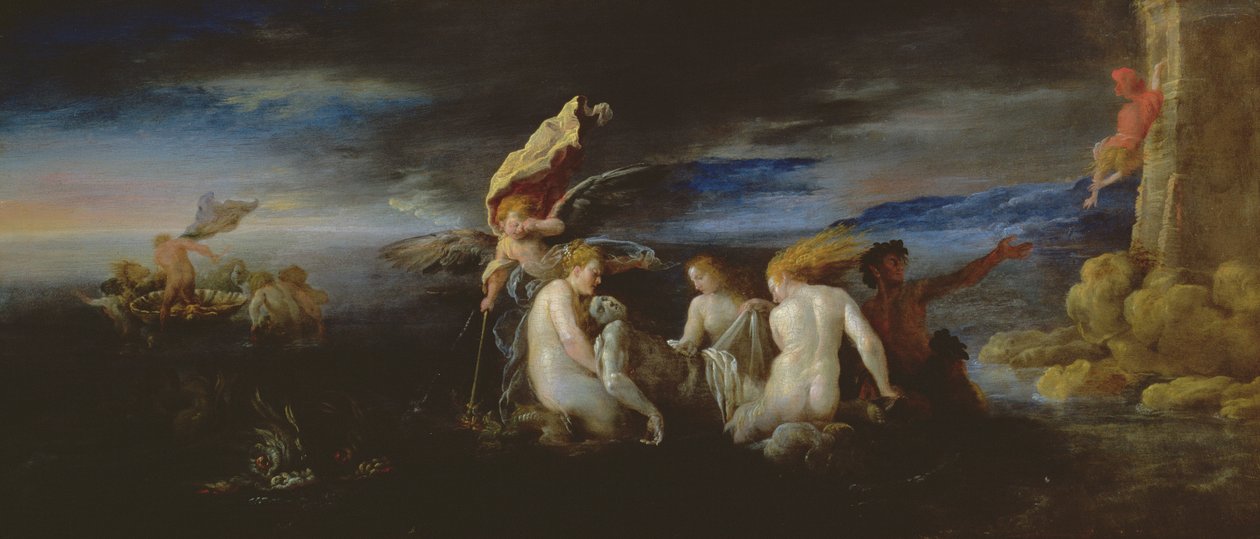 Hős és Leander (panel) alkotó: Domenico Fetti or Feti