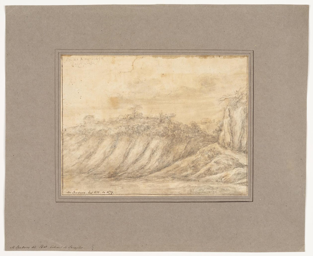 Kilátás Solfatara di Pozzuoliból, Nápolyból. alkotó: Domenico Gargiulo
