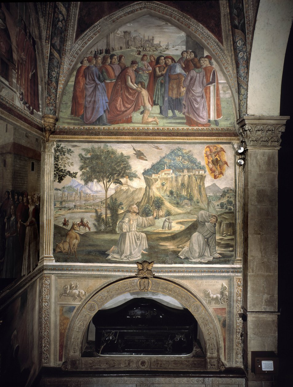 Szent Ferenc temetése alkotó: Domenico Ghirlandaio