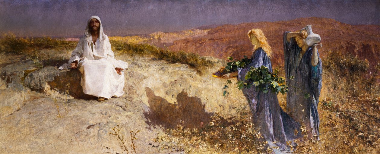Krisztus a sivatagban alkotó: Domenico Morelli