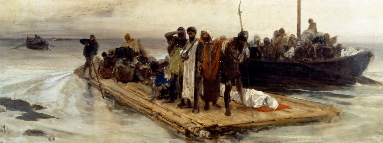 Menekültek Aquileiából alkotó: Domenico Morelli