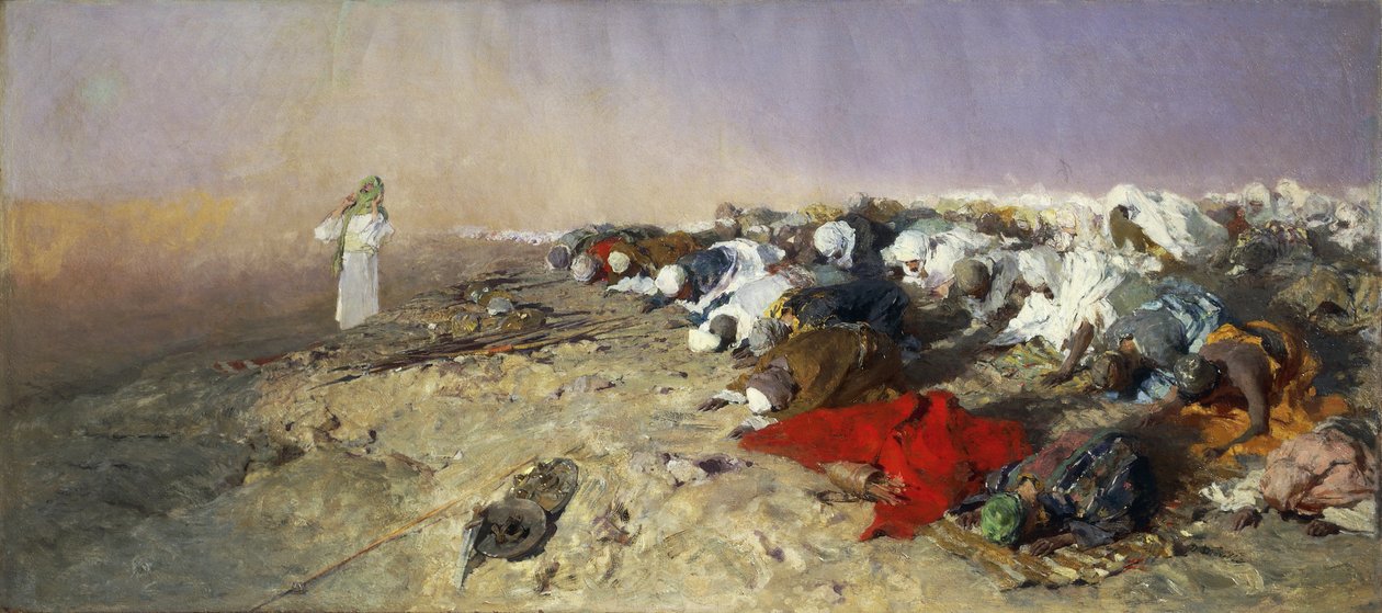 Mohamed prédikációja alkotó: Domenico Morelli