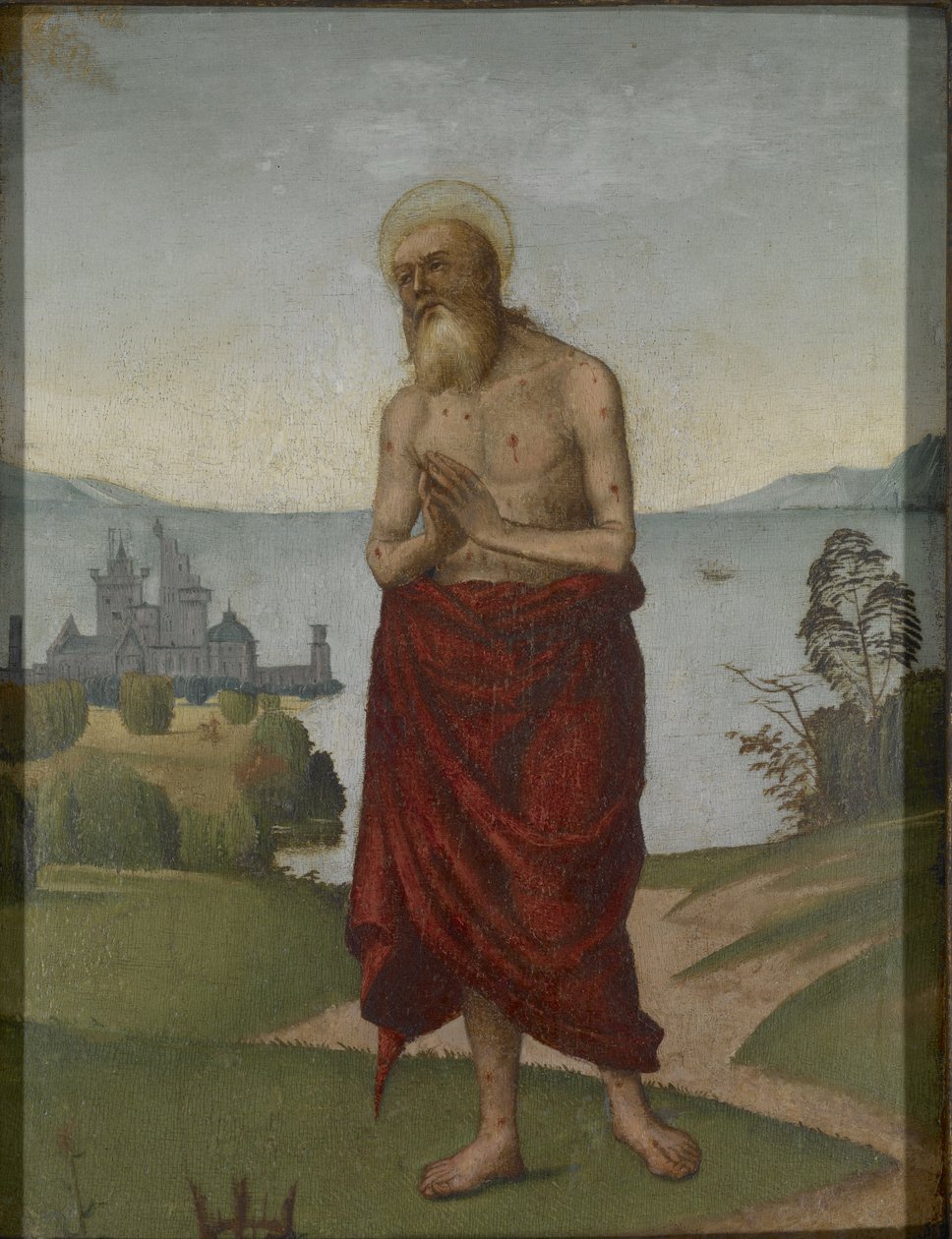Szent Onufriusz (olaj a panelen) alkotó: Domenico Panetti