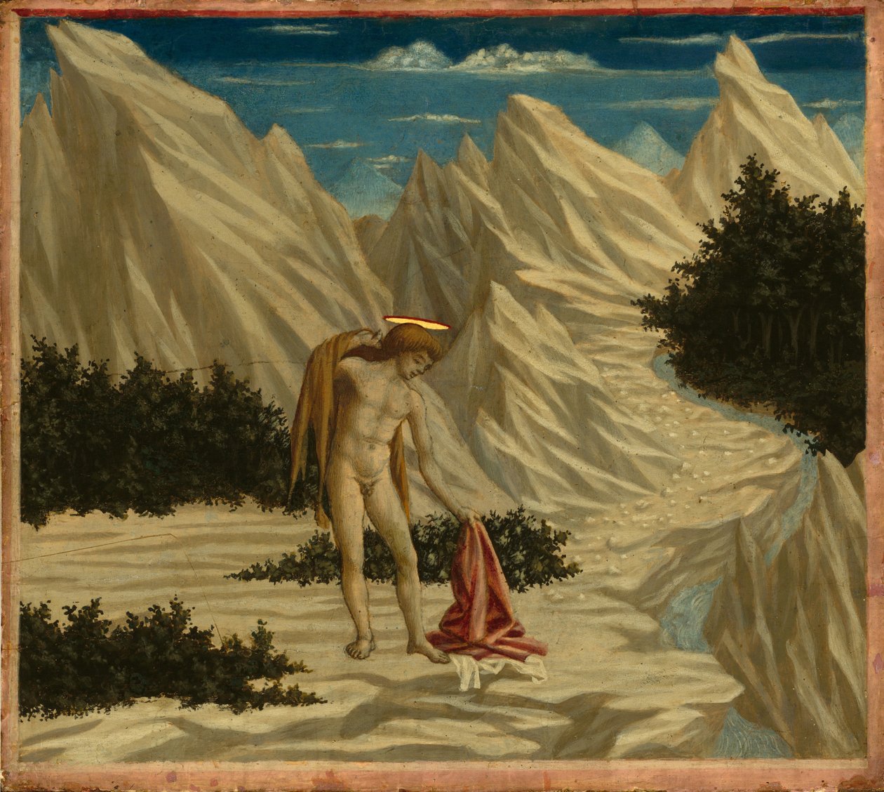 Szent János a sivatagban, c. 14451450. alkotó: Domenico Veneziano
