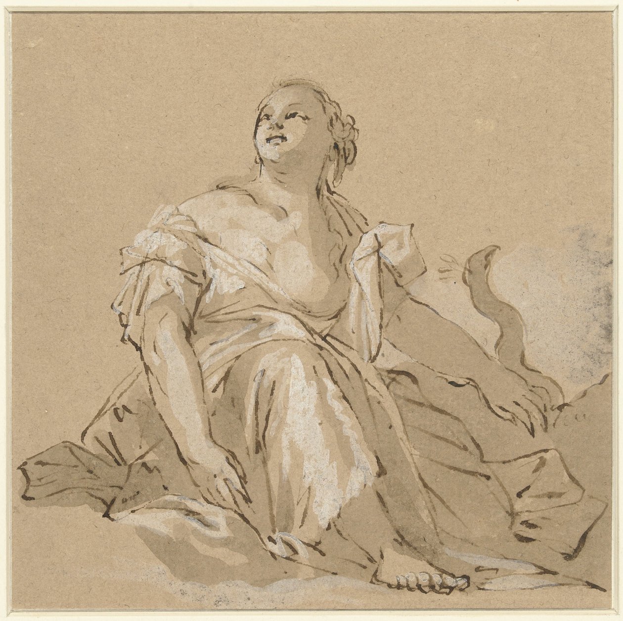 Ülő Juno a felhőkön alkotó: Domenico Zanetti (attributed to)